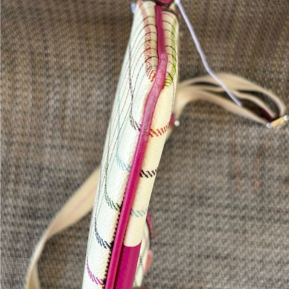 Coach Heritage Tattersall Pink Stripe Crossbody - Picture 5 of 8